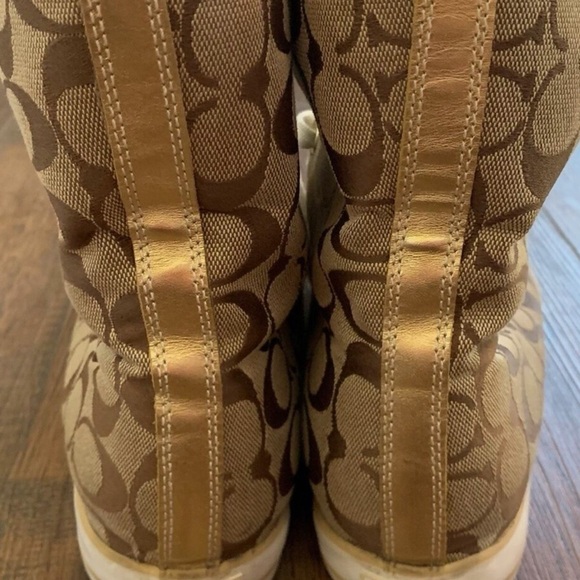 Coach Bonney Graffiti High Top Fold Over Sz 8 Sneakers Canvas Laced RARE - Picture 10 of 12